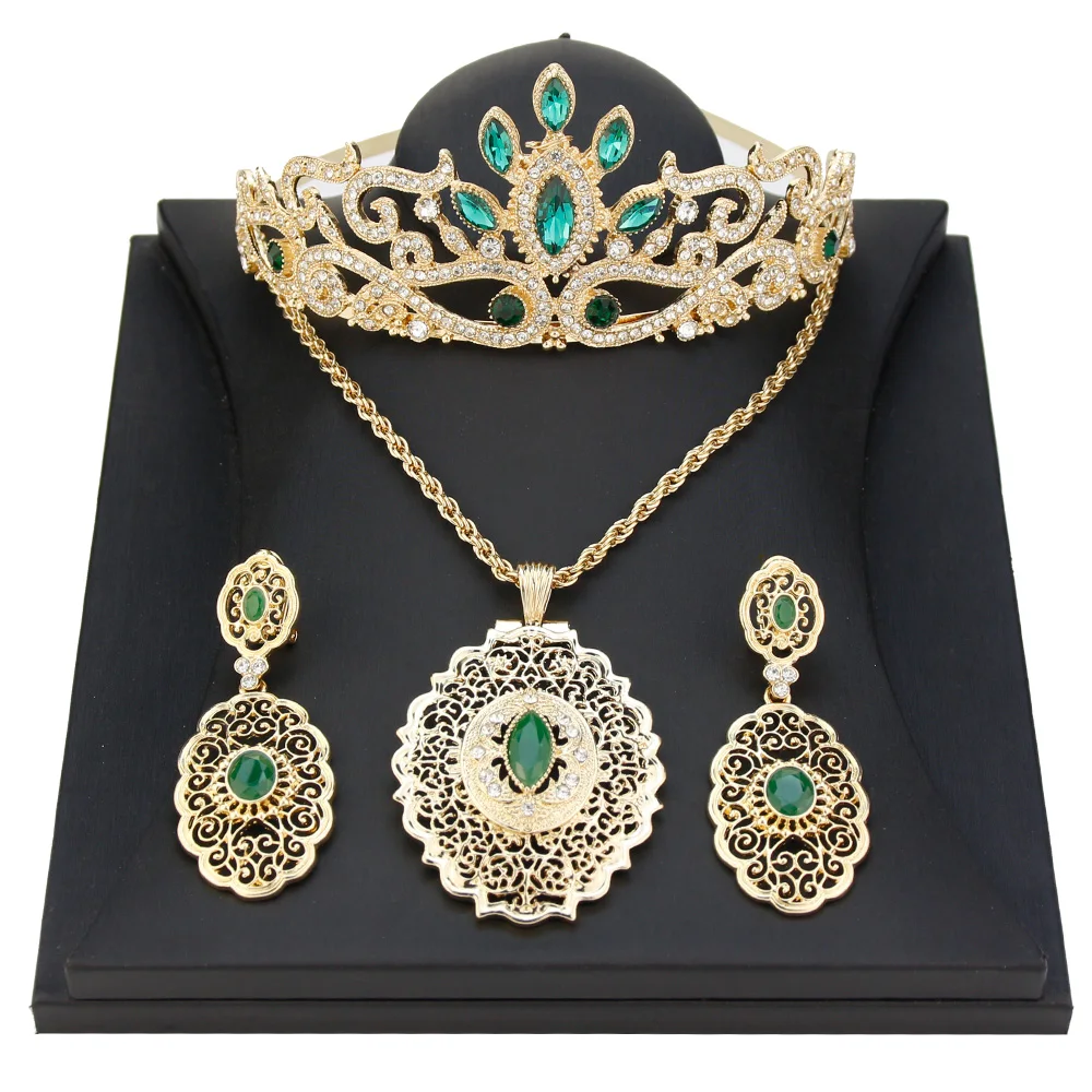 Neovisson Arabian Wedding Jewelry Set Robe Dress Belt Earrings Necklace Moroccan Metal Waist Chain Wedding Bridal Crown Gift