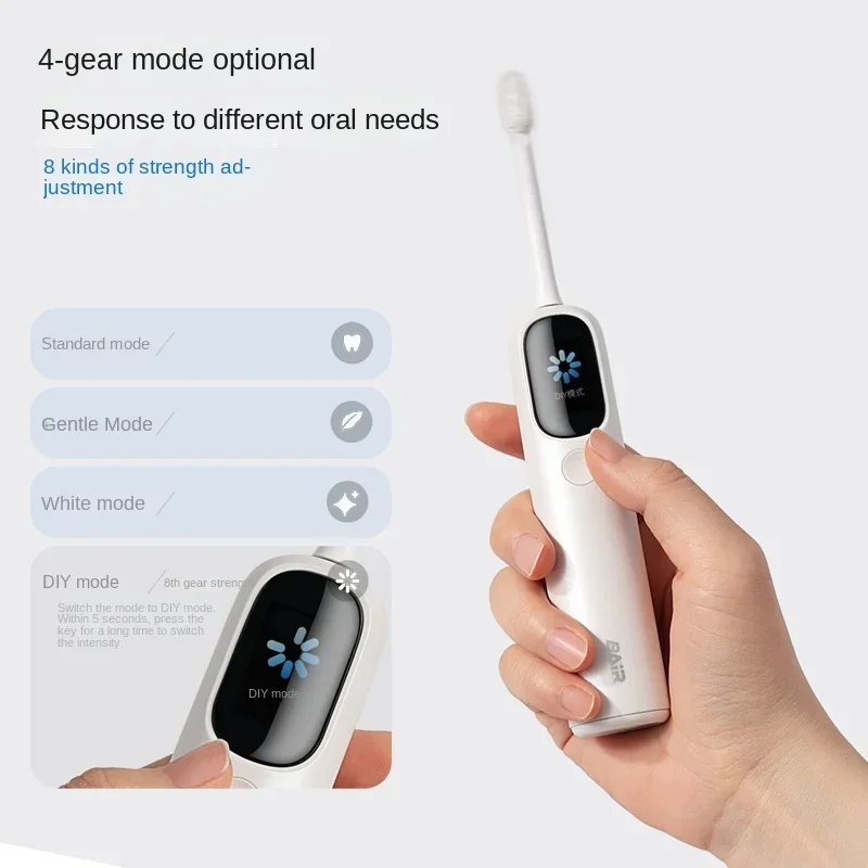 BAIR Shock-sweeping Electric Toothbrush, Automatic Intelligent Sonic, Special Soft Brush Set for Men and Women Couples, I5