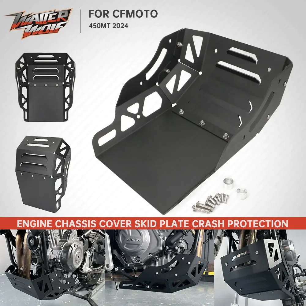 Motorcycle Engine Skid Plate Protection For CFMOTO 450MT MT450 450 MT 2024 Engine Guard Chassis Cover Belly Pan Protective