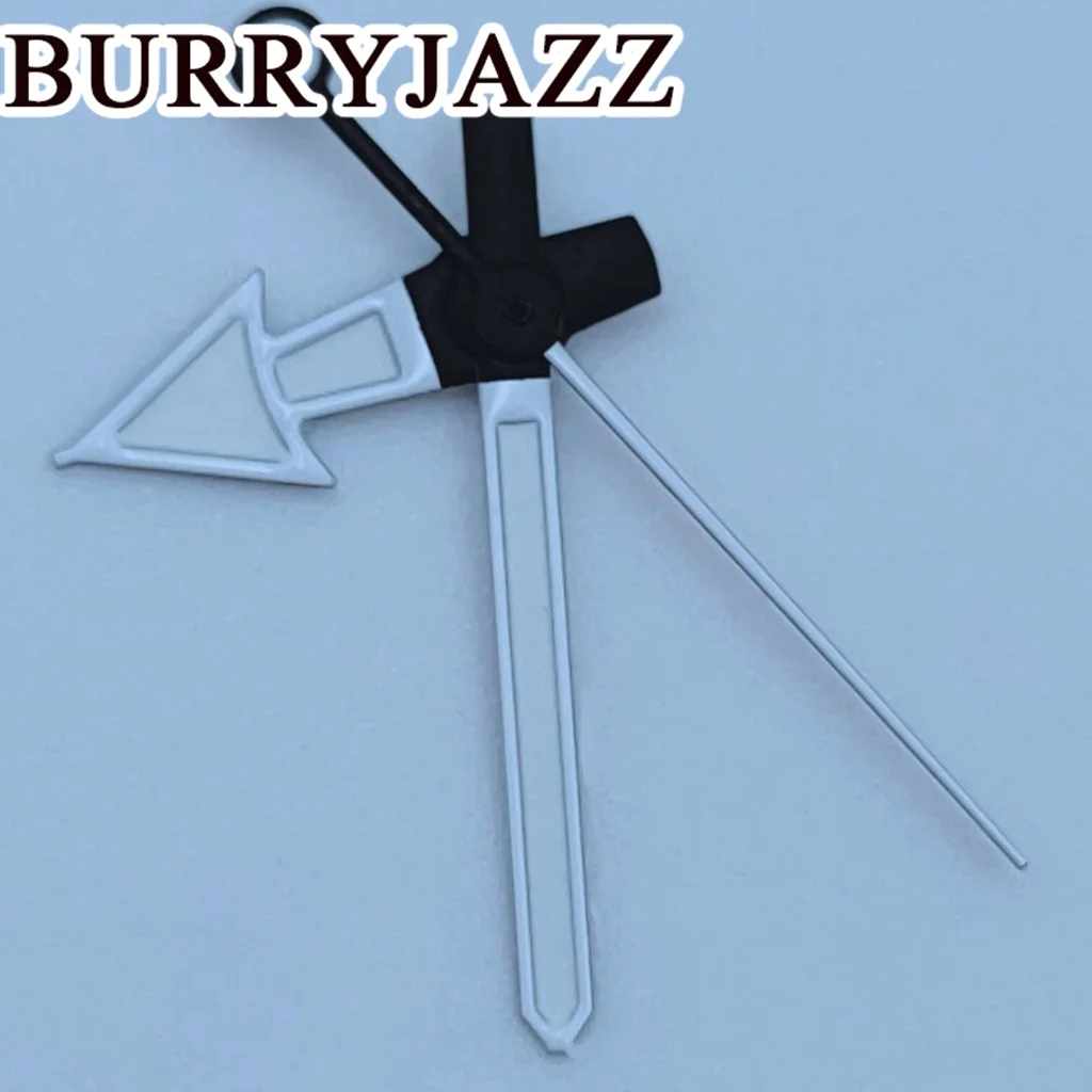 Burryjazz mãos luminosas, preto, branco, verde, NH35, NH36, NH38, 7S26, 7S36, 4R35, 4R36