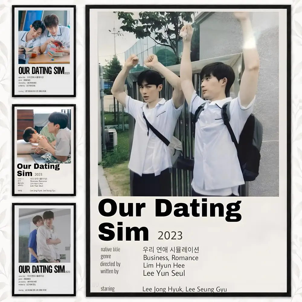 Our Dating Sim Korean Boys Love Romance Web Drama Style Poster Decorative art prints for the home, holiday gifts, unframed