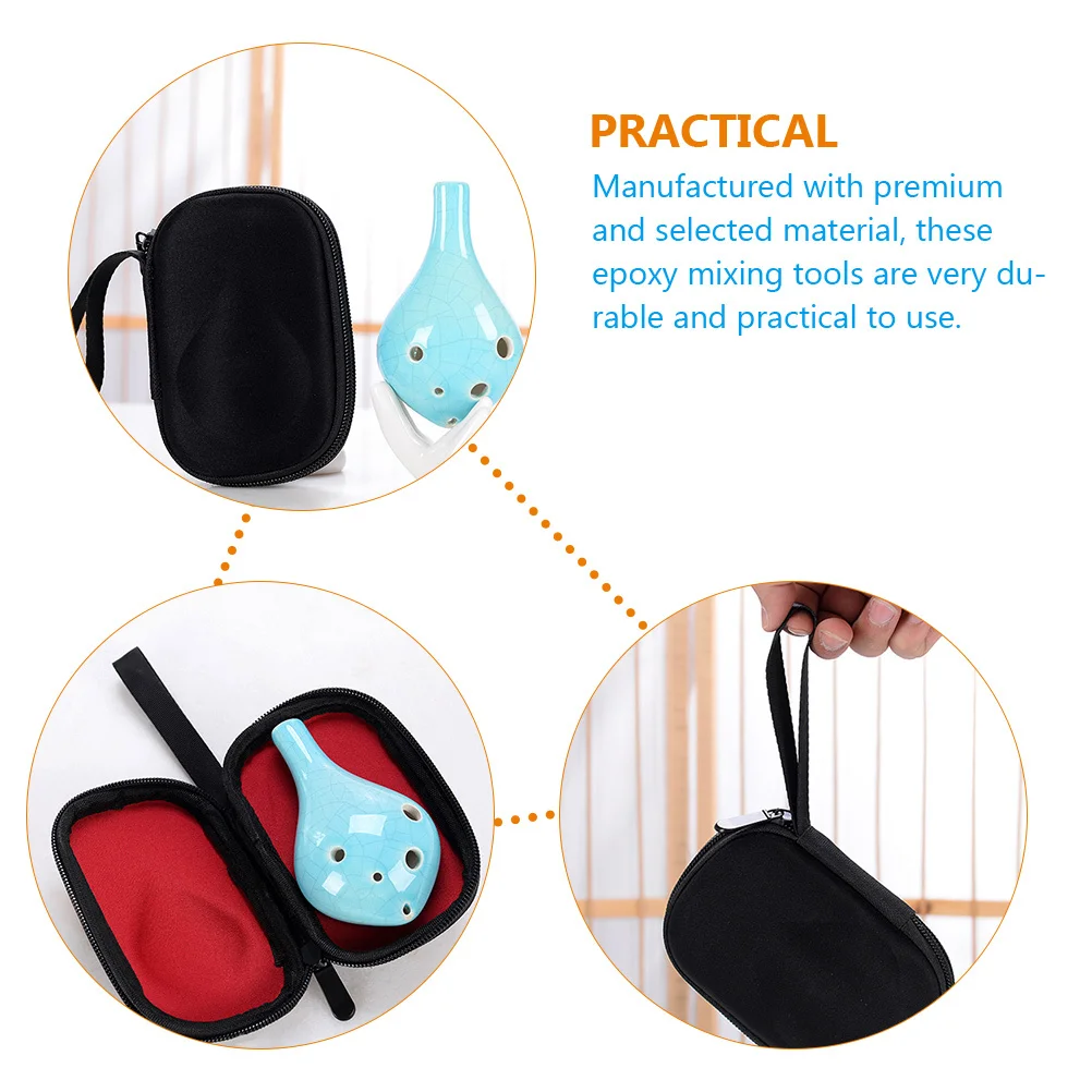 حقيبة تخزين الأكرينا ذات 6 فتحات، حقيبة واقية متينة ممتازة للآلات الموسيقية المحمولة للسفر وخفيفة الوزن #5