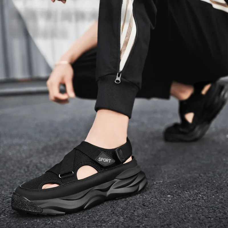 Summer New Men\'s Trendy Beach Sandals Outdoor Breathable Comfortable Platform Casual Shoes Luxury Brand Slippers Tenis Masculino