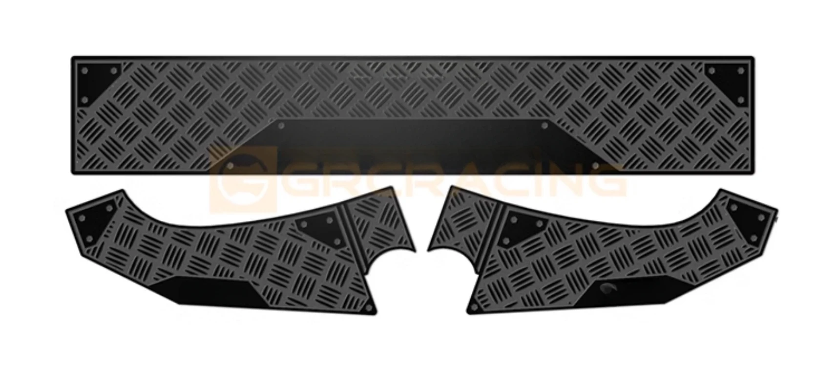 สแตนเลสจําลองกันชนหน้าตกแต่งชิ้นสําหรับ 1/10 RC Crawler รถ Traxxas Axial SCX6 TRAIL HONCHO อะไหล่อัพเกรด