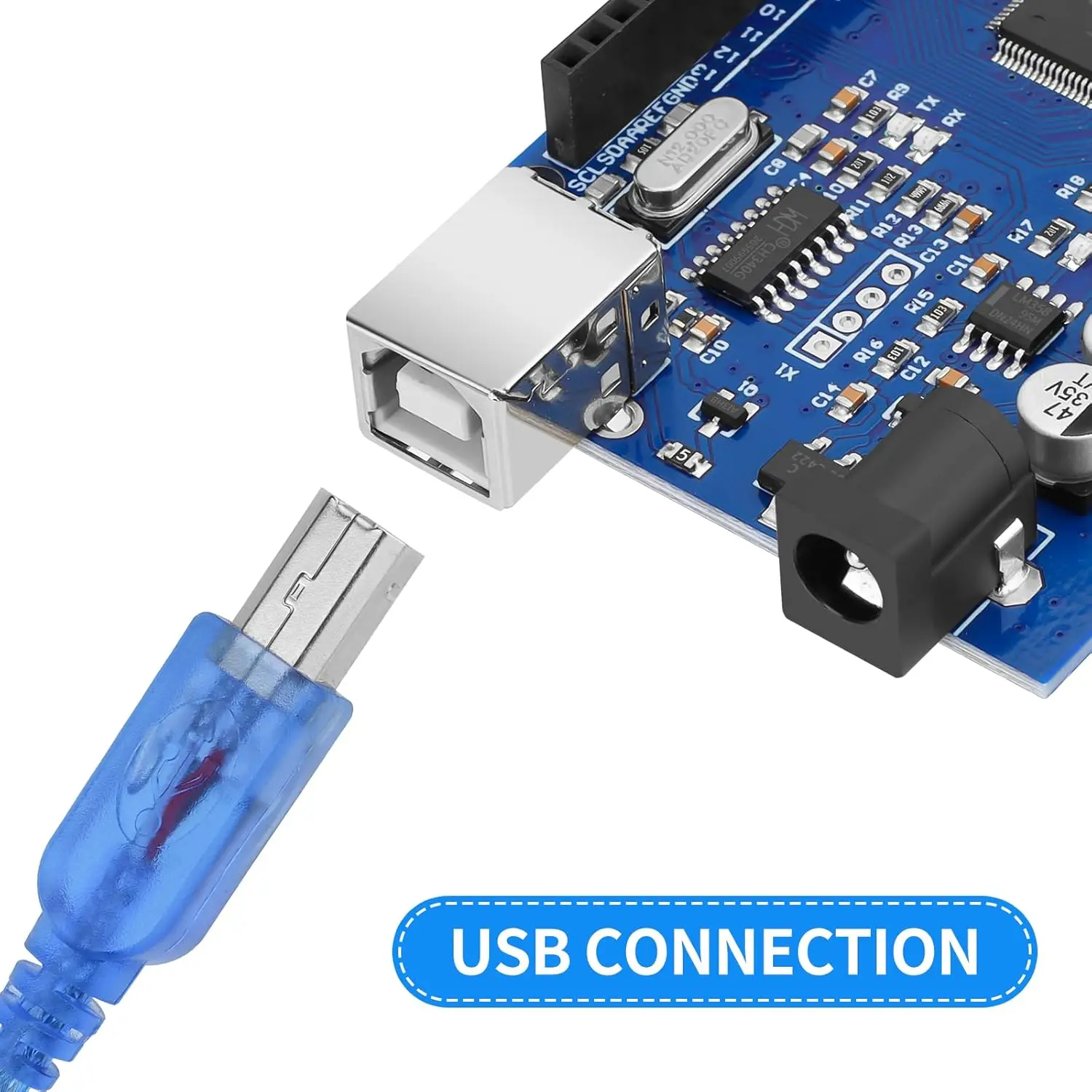 MEGA R3 Board ATmega 2560 with USB Cable, MEGA 2560 R3 Development Board Compatible with Arduino - Improved Version