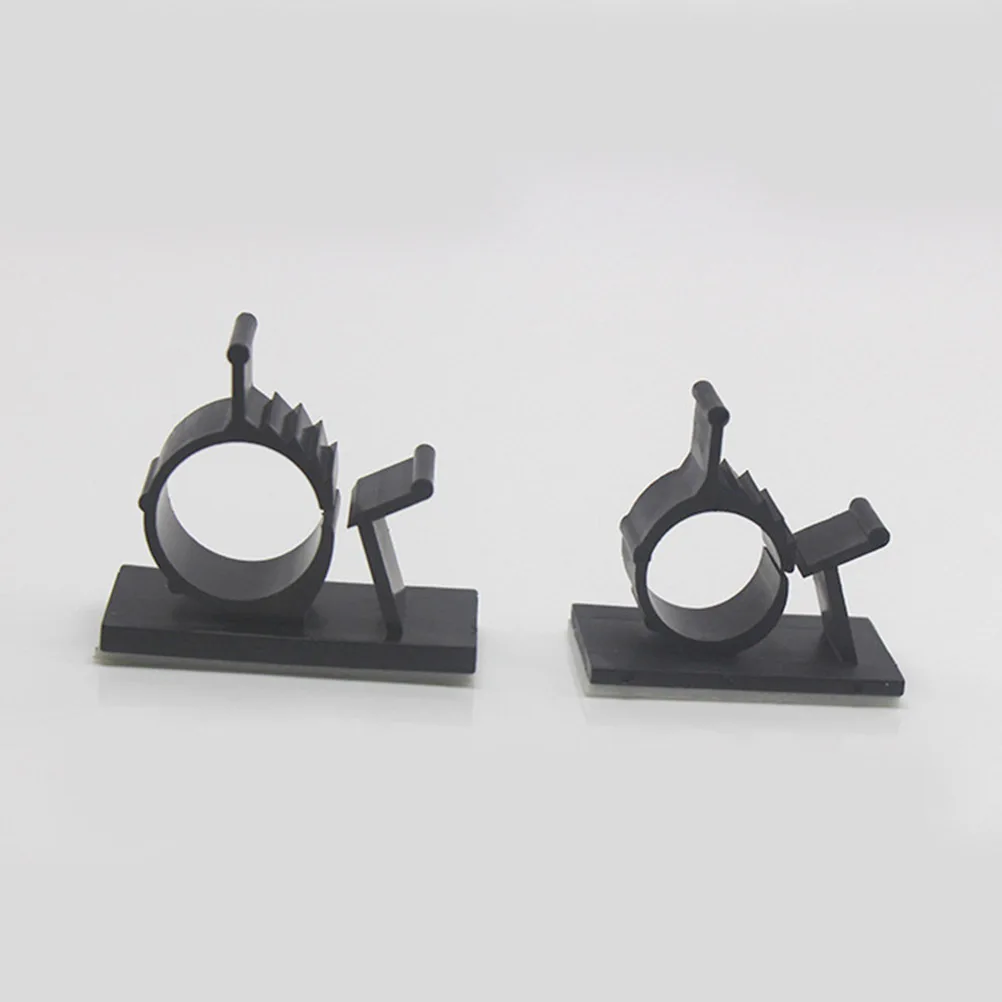 50 قطعة كابل لاصق سلك مقاطع الأسلاك إدارة المشابك البلاستيك الحبل المنظمون لمكتب المنزل مكتب حزمة الكابلات #4