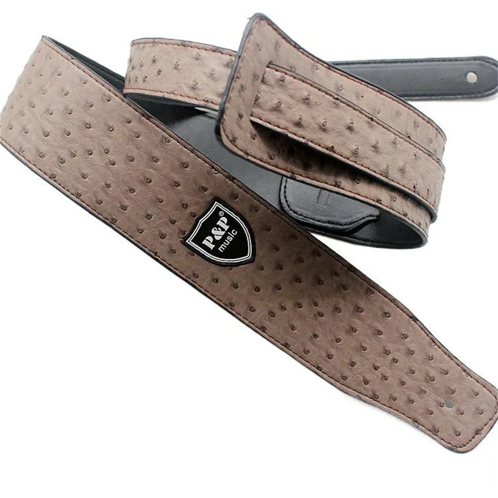 Ceinture de guitare sangle de guitare pour guitare électrique acoustique basse réglable 130 cm - 150 cm noir/marron/argent/vert/kaki coloré