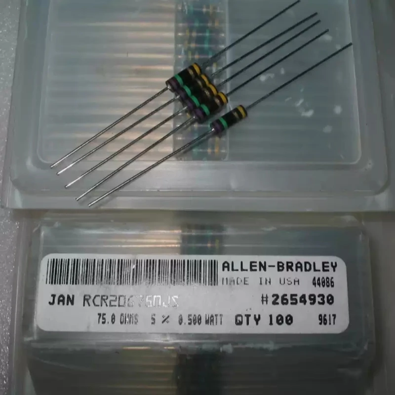 AB 75R 0.5W carbon core non inductive resistor from the United States has a measured resistance value that is too high