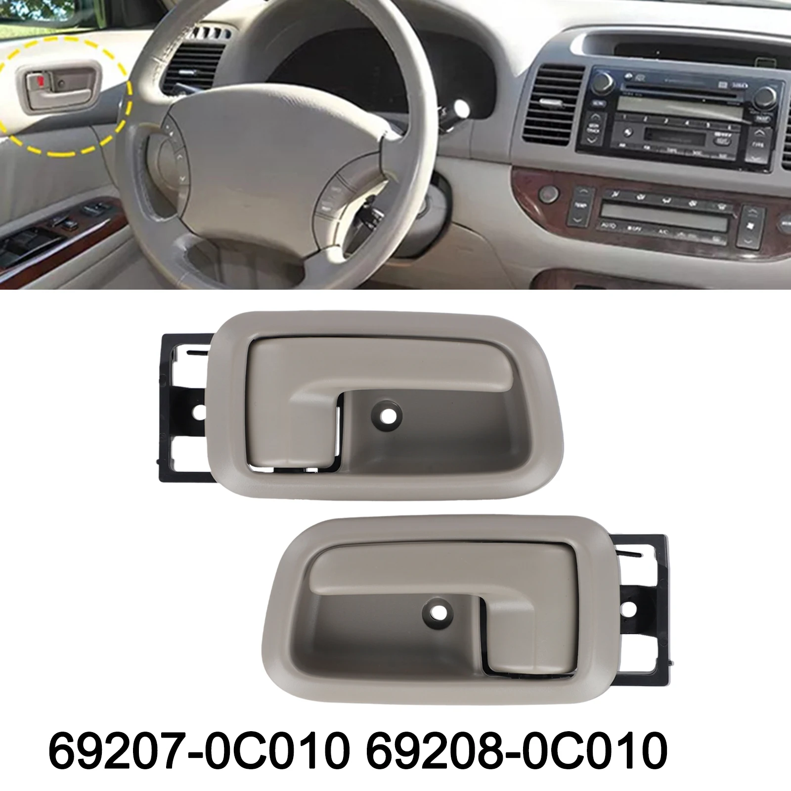 

Car Interior Accessories Interior Door Handle Trim Car Maintenance As Picture Shown OEM Part Numbers High Reliability