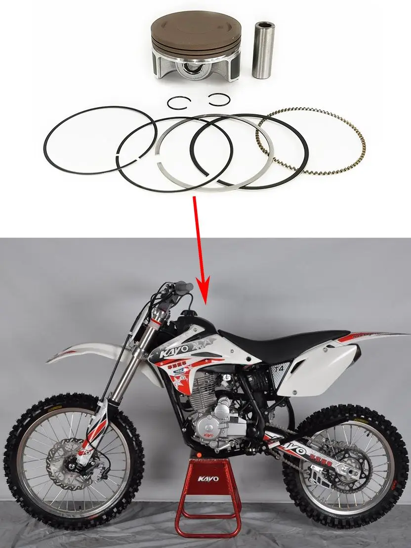 AliExpress YFINE 72mm Piston Kit Piston ring Boswell M3 J10 beihai keweisi for Zongshen CB250R CB250F 4 Valves Engine Pit bike Motorcycle parts