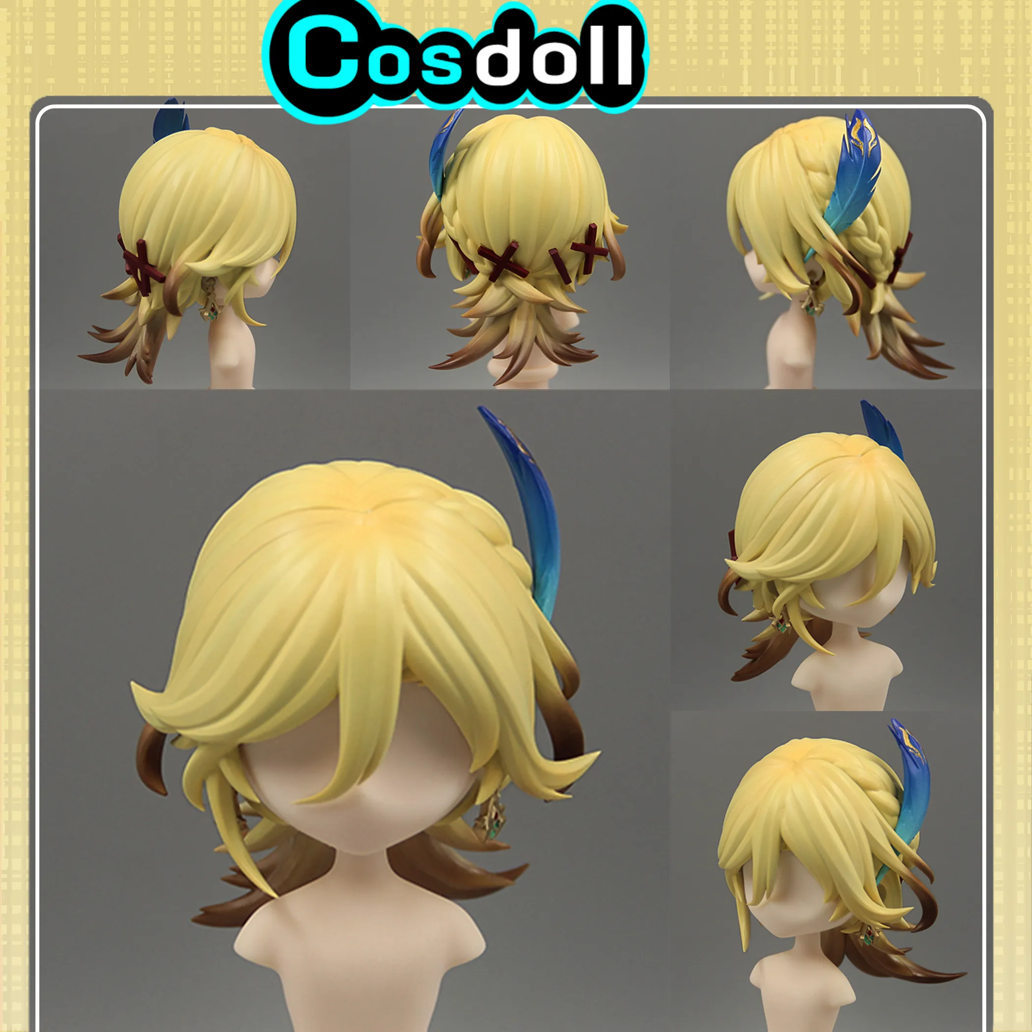 

Genshin Impact Кавех: Съемный парик-накладка для кукол OB11/OB22/GSC, аксессуары для BJD кукол, игрушка по мотивам игры/аниме