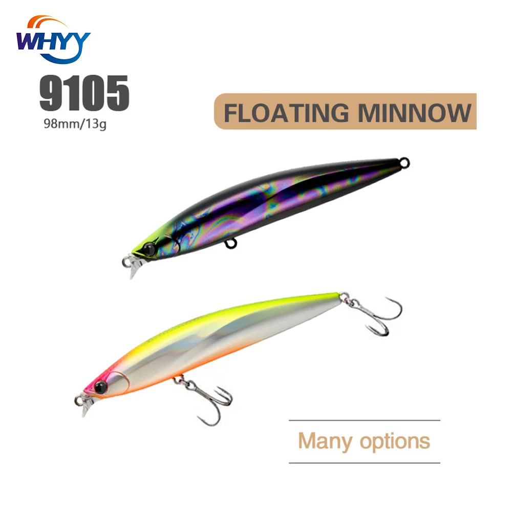 

WHYY MINNOW 98F 13g Floating Wobbler Fishing Lure 9 Color Minnow Lure Hard Bait Quality Professional Depth0.8-1.0m