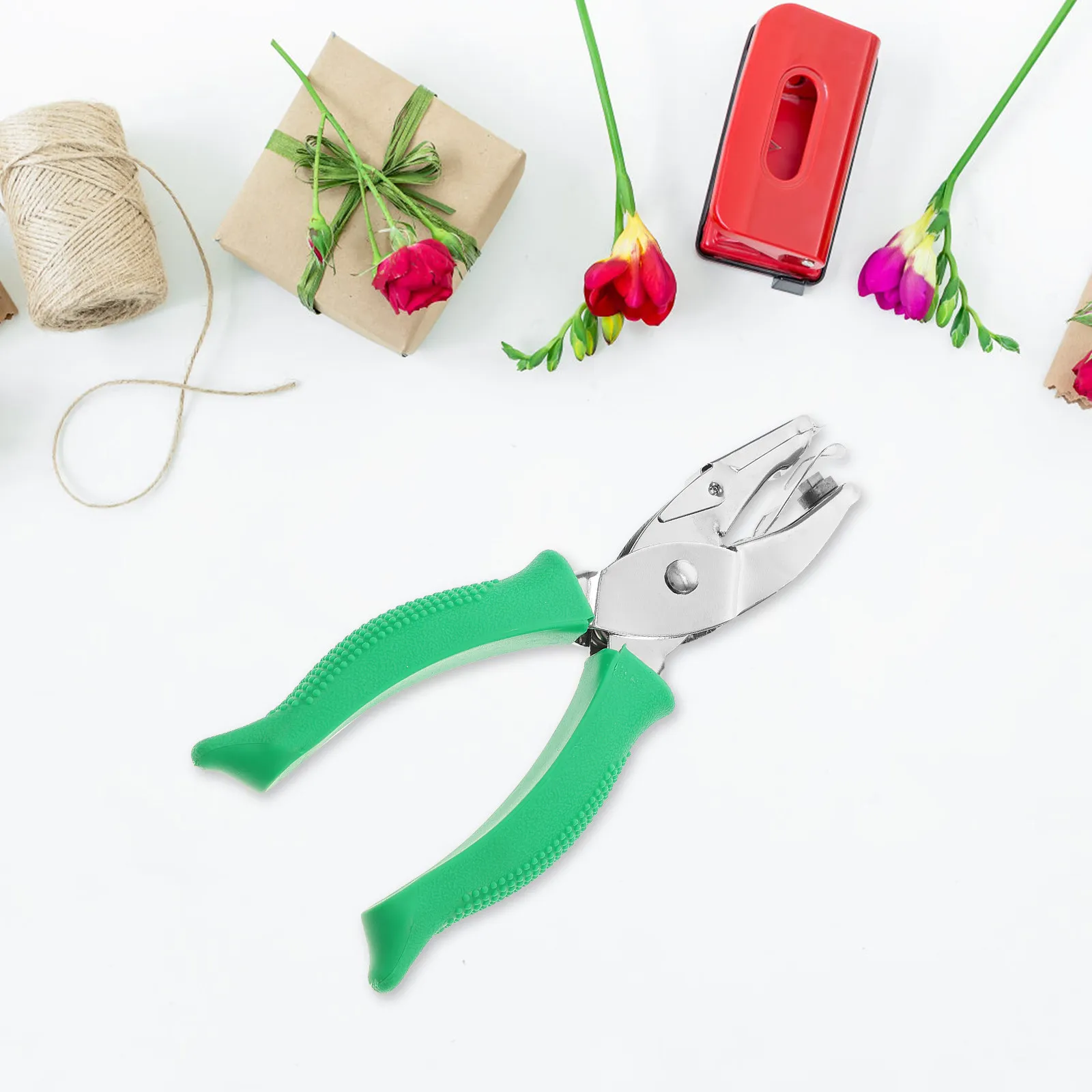 Premium Single Hole Puncher for Paper Chipboard Thin Plastic Cards Compact Space Saving Puncher