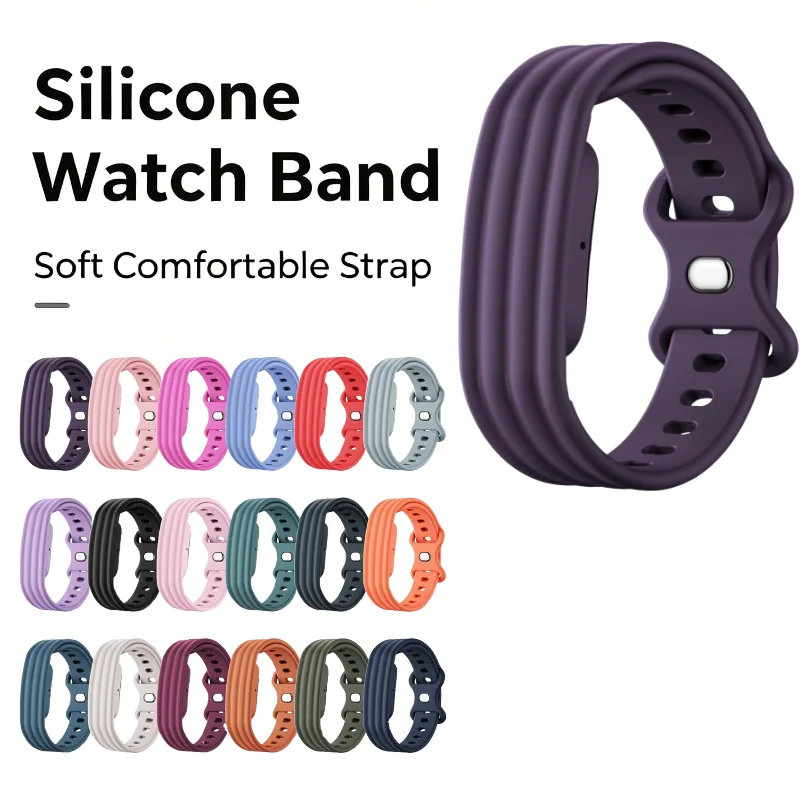 Soft Sport Silicone Watch Strap For Google Fitbit Air Multi-Color Adjustable Breathable Replacement Wristband Sweatproof Fitness