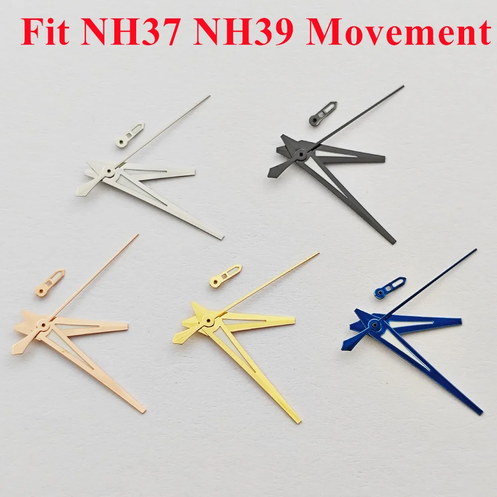 RICHUS NH39 Watch Hands Silver Gun Gold Blue Rose-Gold Watch Hands Fit NH37 NH39 Movement Watch Accessories Parts