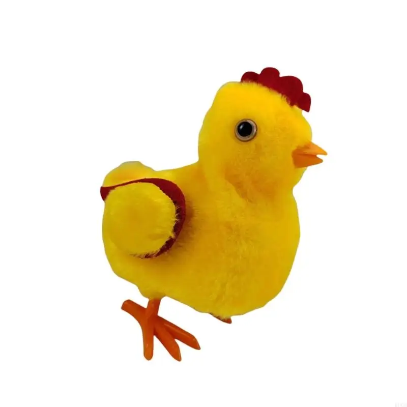 090b Réaliste peluche Chick Animaux en peluche Toue modèle Figure Poulet Pouet Windup Toy Party Decors Easters Basket Filler