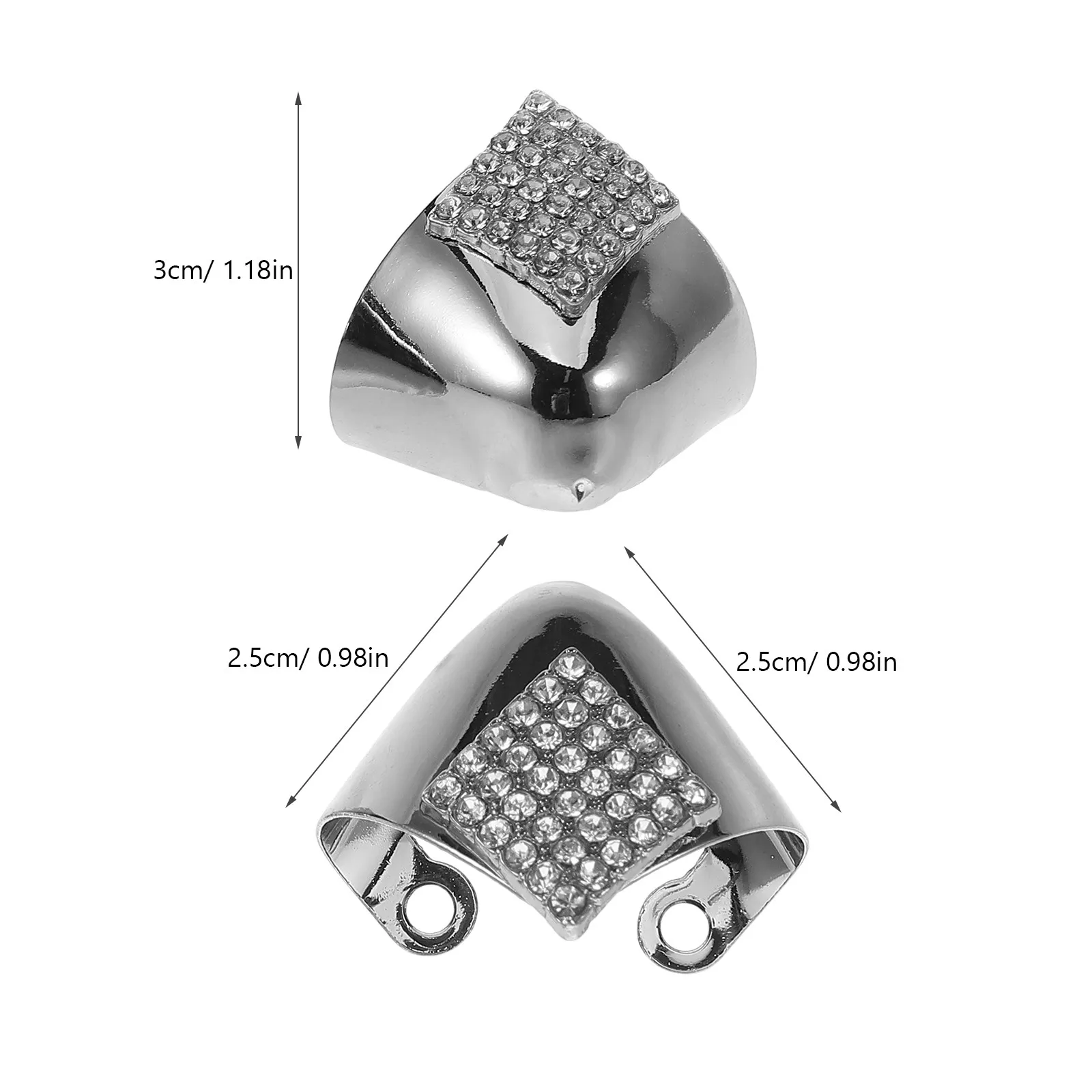 1Pair High Heel Toe Protectors Iron Shoe Tip Covers Invisible Low Profile Design for Pointed High Heels Anti-Scuff Reusable