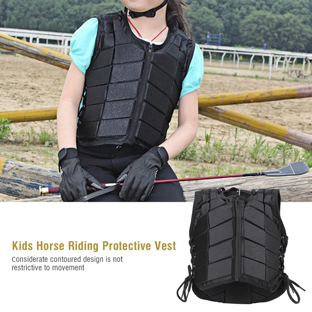 

Horse Riding Vest Children's Training Equestrian Safety Vest Body Protective Gear Waistcoat Damping Sports Equestrian Equipment