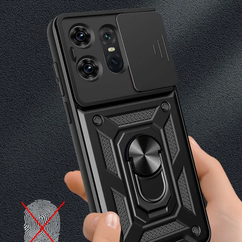 Slide Camera Lens Protector Armor Case For Motorola Moto Edge 50 40 30 Ultra Neo Fusion Military Grade Bumpers Ring Cover