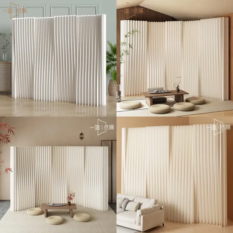 No Drill DIY Room Divider Screen Partition for Salon Home Space Separation Paper Wall Panel Easy Assembly Privacy Separator