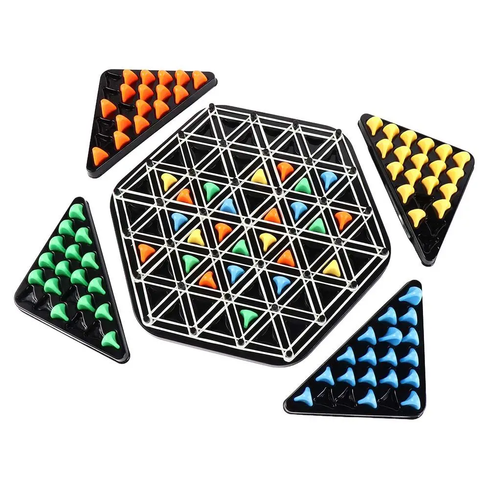 

Rubber Band Geometry Chain Chess Logical Thinking Triangle Desktop Triangle Chess Desktop Game Improve Intelligence