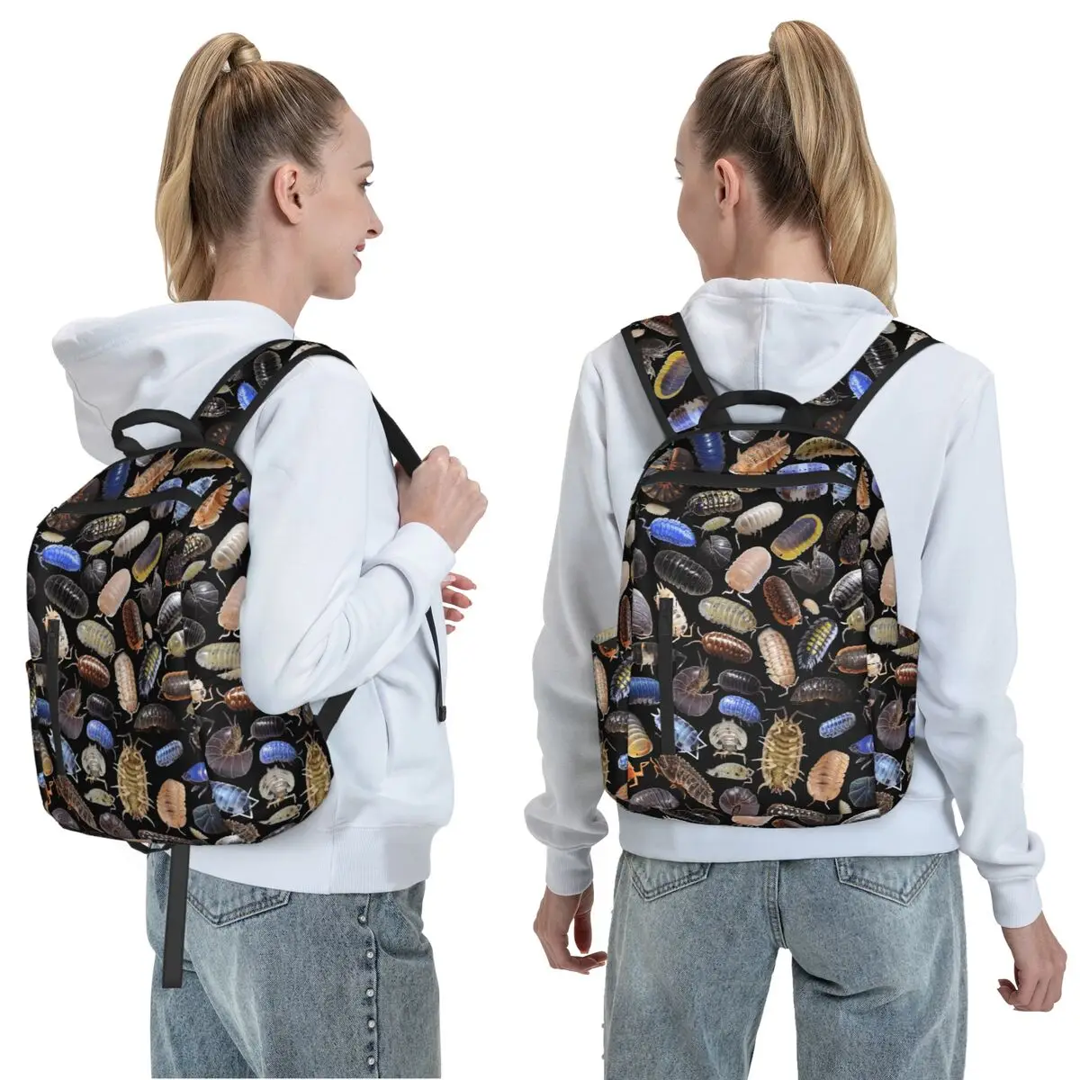 Isopods Insect Animal Backpack Daypack Large Capacity Kids BookBag School Bag Shoulder Bags for Men Women