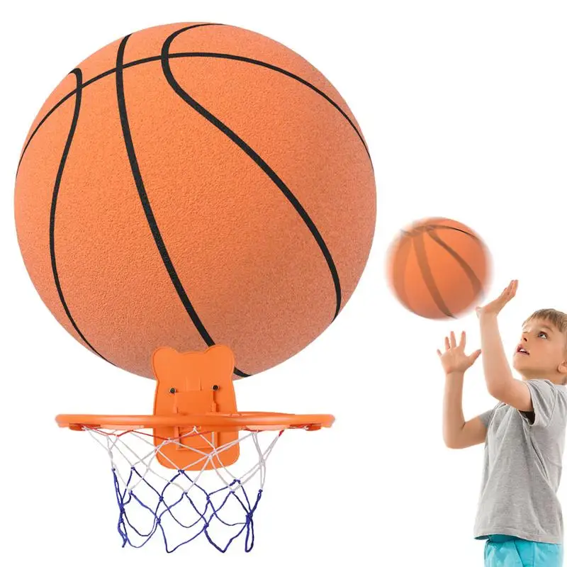 Bouncing Mute Ball Indoor Silent Basketball Foam Basketball Silent Soft Ball Bounce Basket Ball Sports Toy