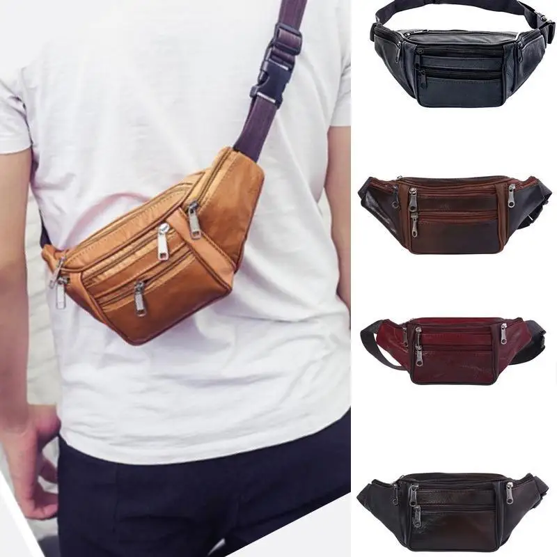 

Men Waist Fanny Pack Belt Sling Chest Bag Travel Multi-Pocket Military Fashion Sports Male Pouch Purse Bum Hip Bags New