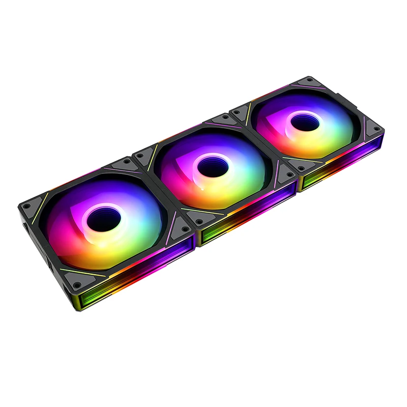 TEUCER JM-1 ventilador con funda de refrigeración para PC ARGB efecto de luz de ciclo de espejo costura inalámbrica PWM refrigeración por agua ventilador enfriador de CPU de 360mm