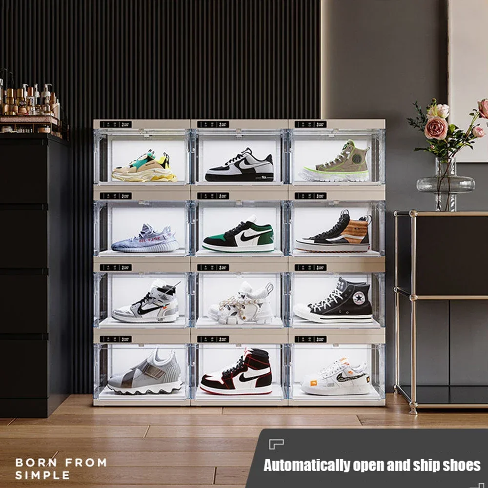 Remote Control Intelligent Electric Storage Box - LED Light Display Case for Shoes/Jewelry/Toys/Model/Keyboard Home Organizer