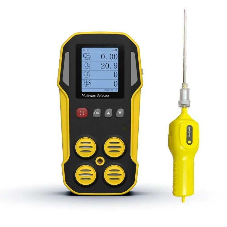 Automobile Portable exhaust 5 in 1 sensor Gas analyzers sound light alarm no ch4 h2s - co/co2/hc/o2/nox multi air gas detector