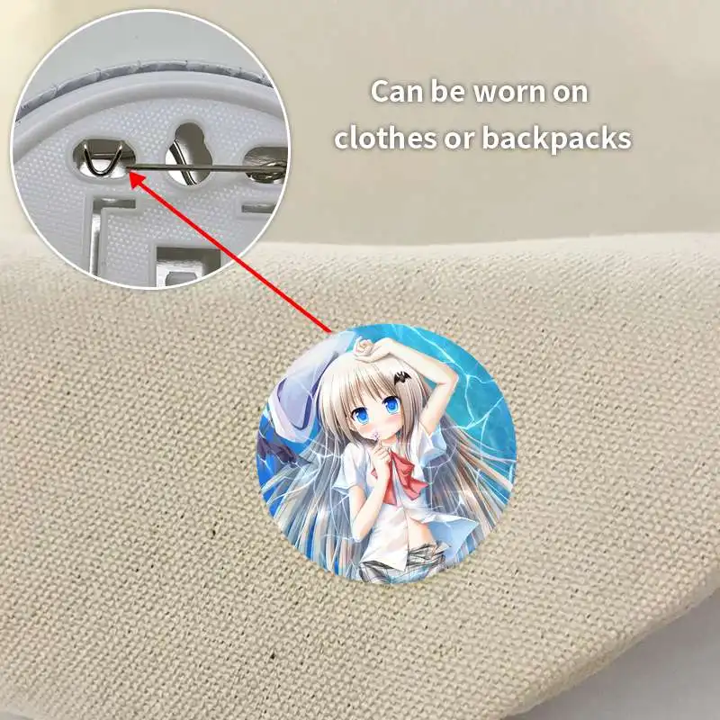 Noumi Kudryavka Game Anime Character Badge Brooch anchor Peripherals Pin Gift For Friend 75mm Decoration Customize Personalized