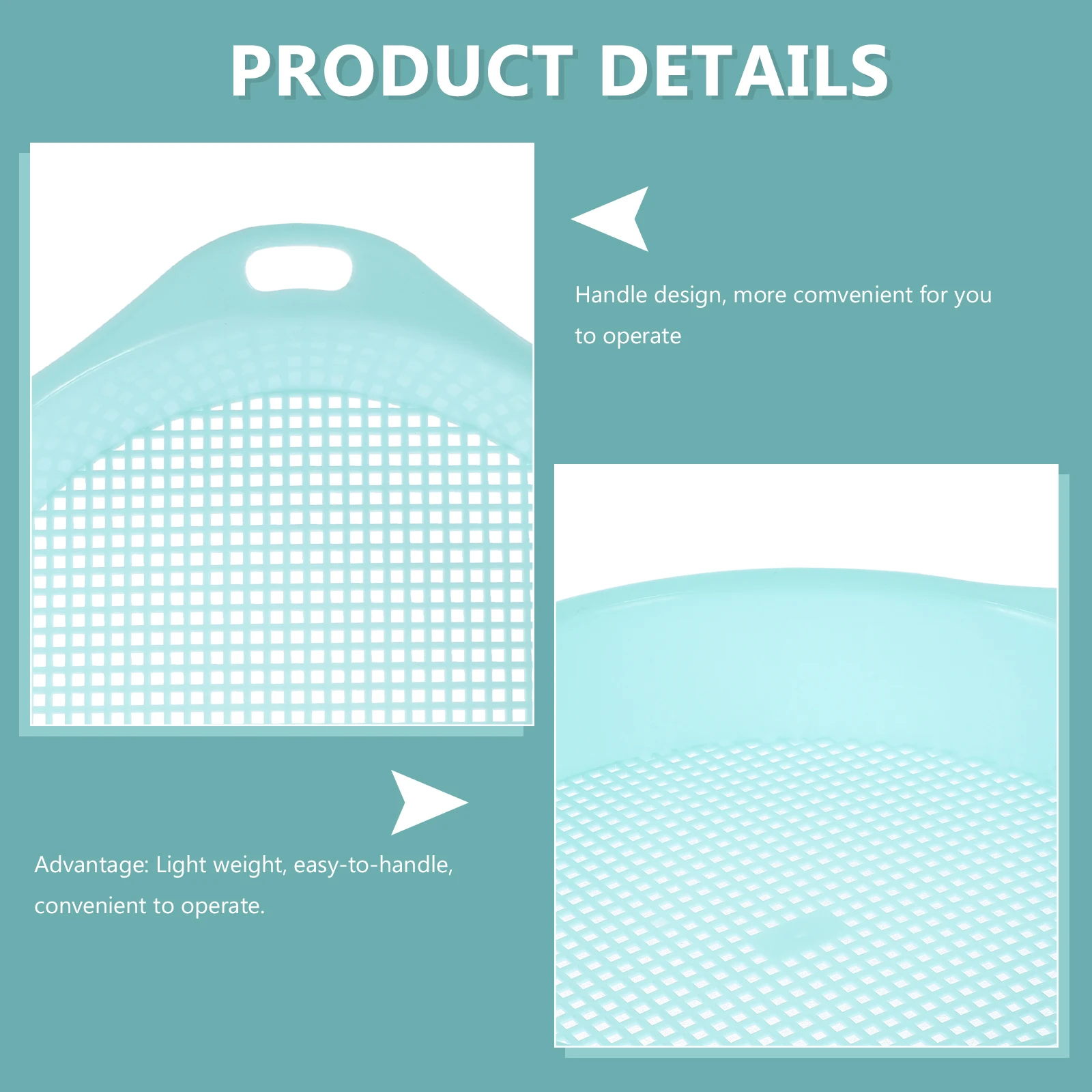 

4pcs Plastic Garden Sieve Green For Compost Soil Stone Mesh With Handle Lightweight Durable Tool For Balcony Mini Garden