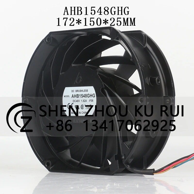 

Delta 5V 12V 24V DC48V 1.82A AC EC 1725117CM inverter Low noise ball bearing three-wire cooling fan