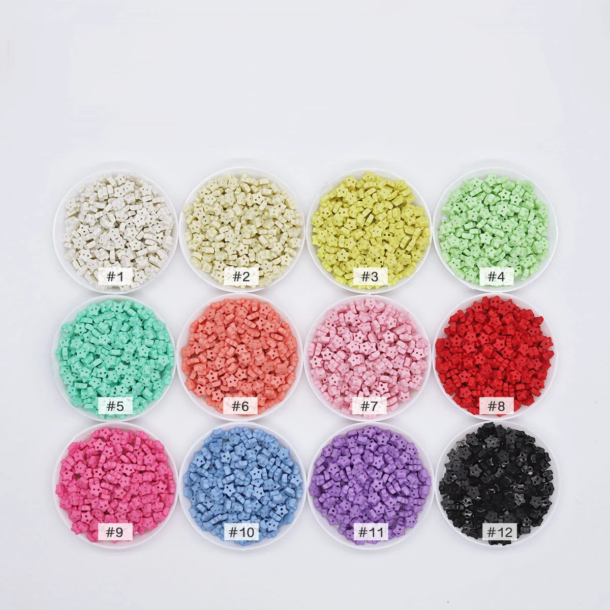 50-200pcs 2 Holes 6mm Cute Mini Buttons For DIY Doll Clothes Star Candy Color Card Making Scrapbooking Button Sewing Accessories