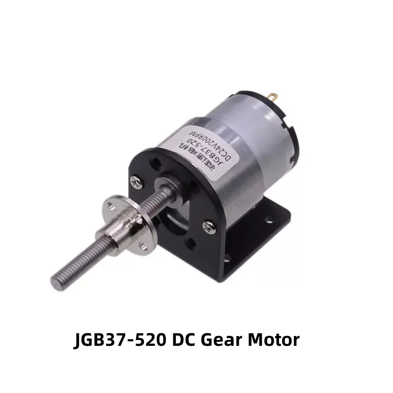 

12V24V JGB37-520 DC Gear Motor Screw/Lead Shaft/Rod For Lifting Slide DIY Model Laundry Rack