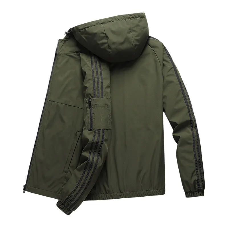 Men's Jacket Thin Hooded Top Sport Coat