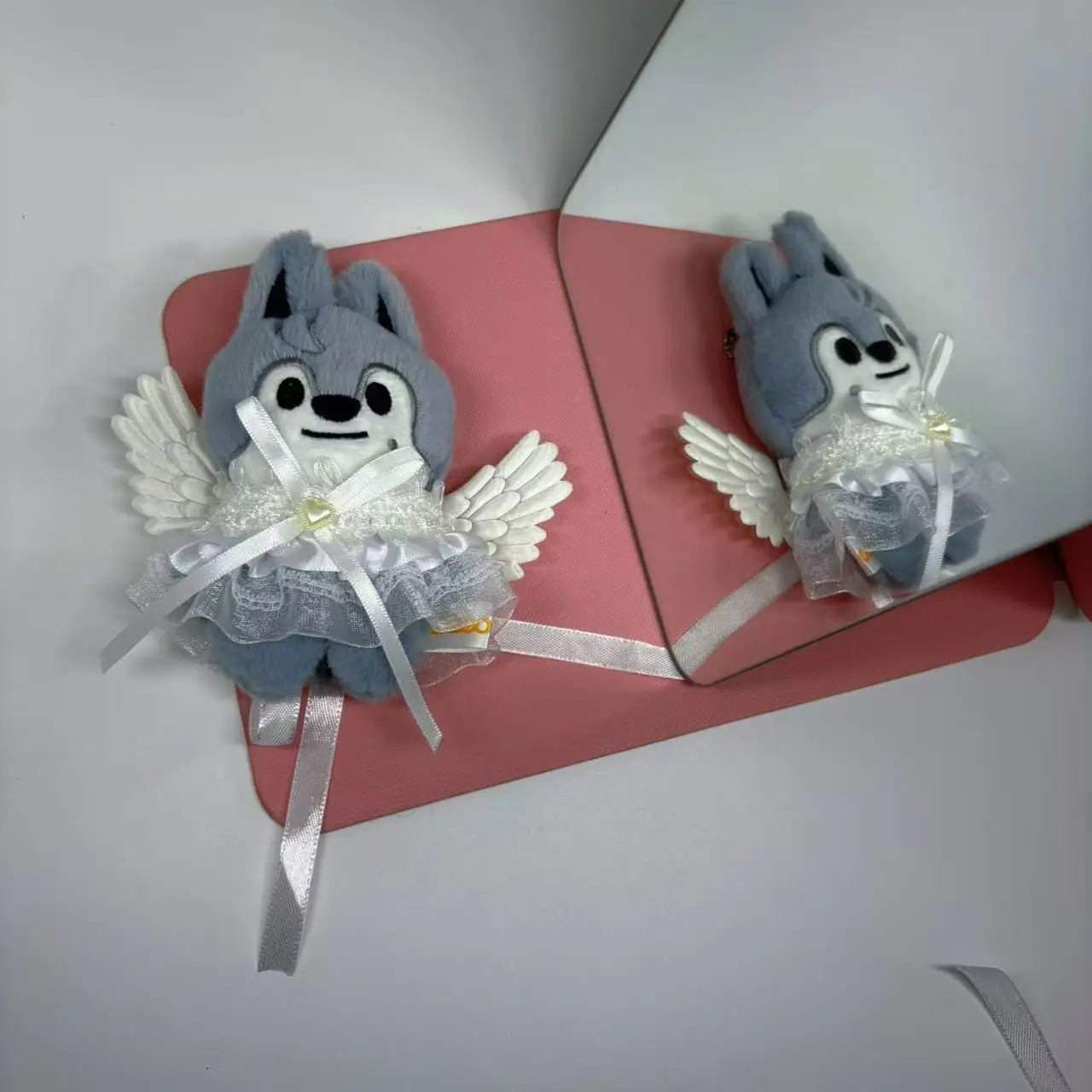 SKZOO الضالة الاطفال المفاتيح SKZ الملاك والشيطان الكلاسيكية أبيض وأسود اللون مهرجان جو قلادة الأطفال الكبار هدية قلادة #5