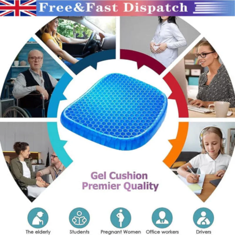 Coog Honeycomb Breathable Gel Seat Cushion Double Thick Egg Sitting Pad Mat