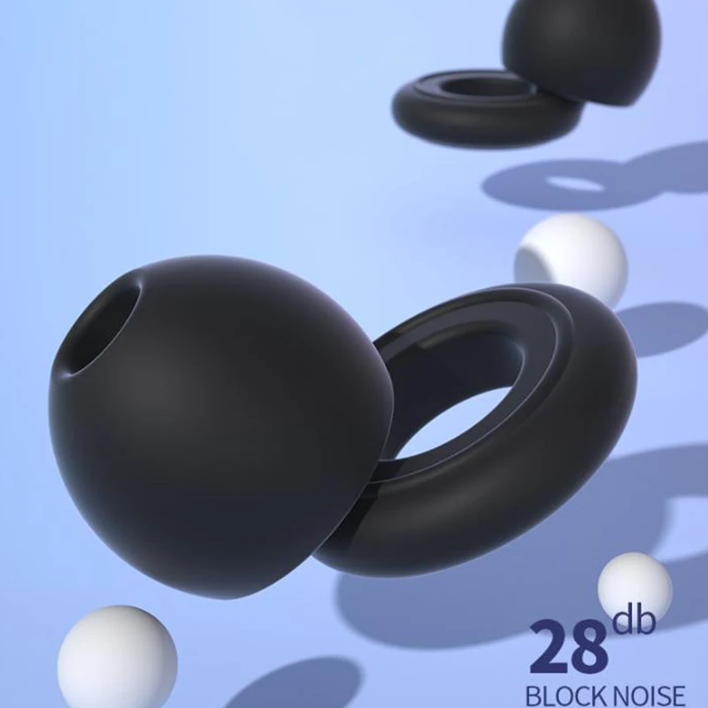 السفر التركيز العميق السباحة خلق بيئة صامتة 1 مجموعة سدادات الأذن سيليكون لينة إلغاء الضوضاء مريحة تناسب النوم #4