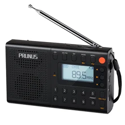 PRUNUS J-401 Nagrywalne Radio AM FM Cyfrowy odtwarzacz MP3 z kartą TF Głośniki przewodowe AUX Przenośny odbiornik radiowy z możliwością ładowania