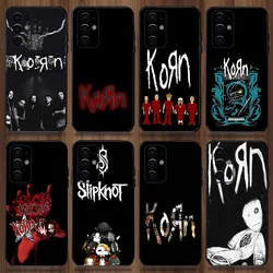 K-Korn Rock Band Phone Case For Samsung Galaxy A13,A21s,A22,A31,A32,A52,A53,A71,A80,A91 Soft Black Cover