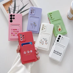Card Slot Holder Pocket Phone Case For Samsung Galaxy S22 S20 S21 Plus Ultra S20 Fe Fan Edition Note 10 Plus Note 20 Ultra Cover