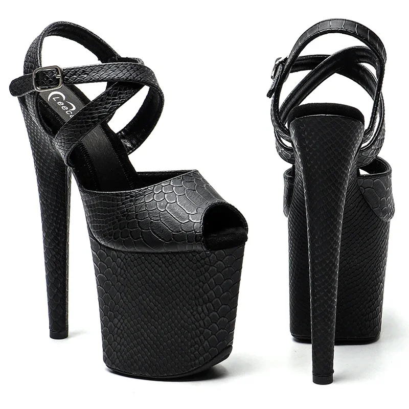 Leecabe 8Inch/20cm Snake Upper  Platform party High Heels  Sandals stripper heel  Pole Dancing Shoes