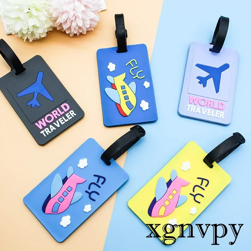 Xgnvpy Nieuwe Mode Koffer Bagagelabel Cartoon Id Adres Bagage Label Geometrie Silicagel Identificatie Reisaccessoires