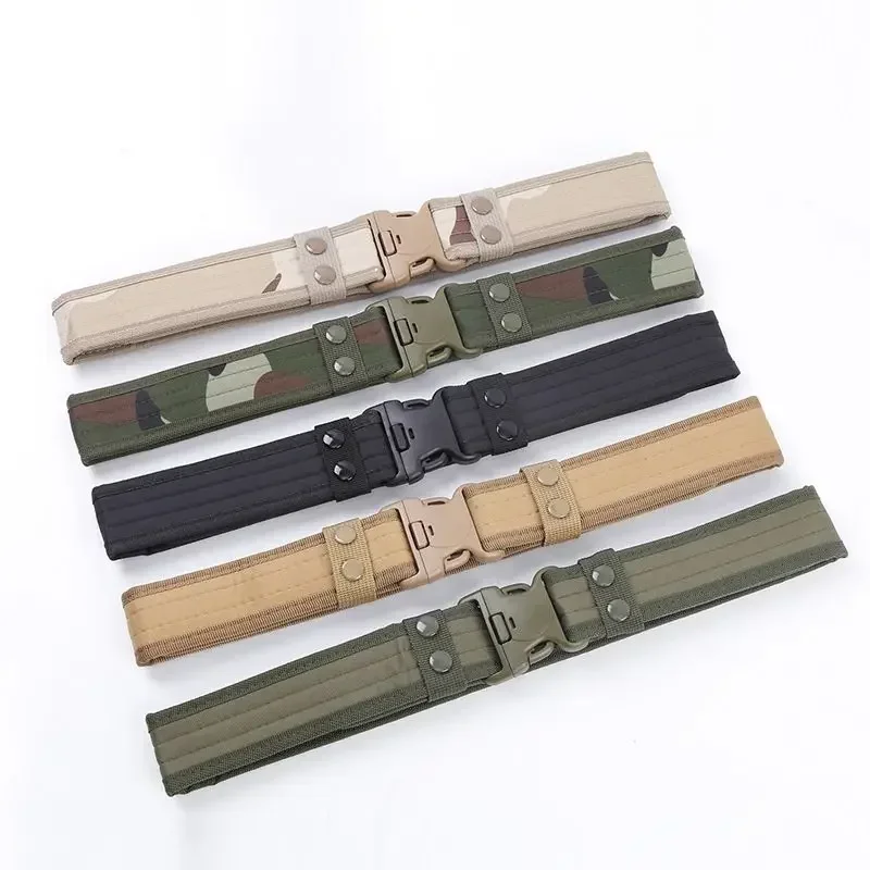 New Style Belts Quick Release Tactical Belt Fashion Men Canvas Waistband Outdoor Hunting Camouflage Waist Strap