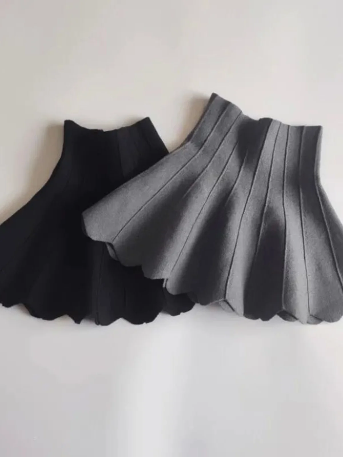 

Elastic Waist Pleated Knitted A-Line ort Skirt High Waist Street Sle Polyester Fiber Stand Fit Spring Season