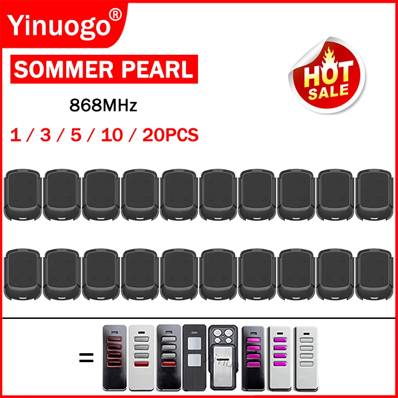 

SOMMER Pearl Vibe Twin Status TX55-868-4 TRX55-868-4 TX40-868-4 4018 4019 4018V000 4019V000 SOMloq2 Garage Door Remote Control