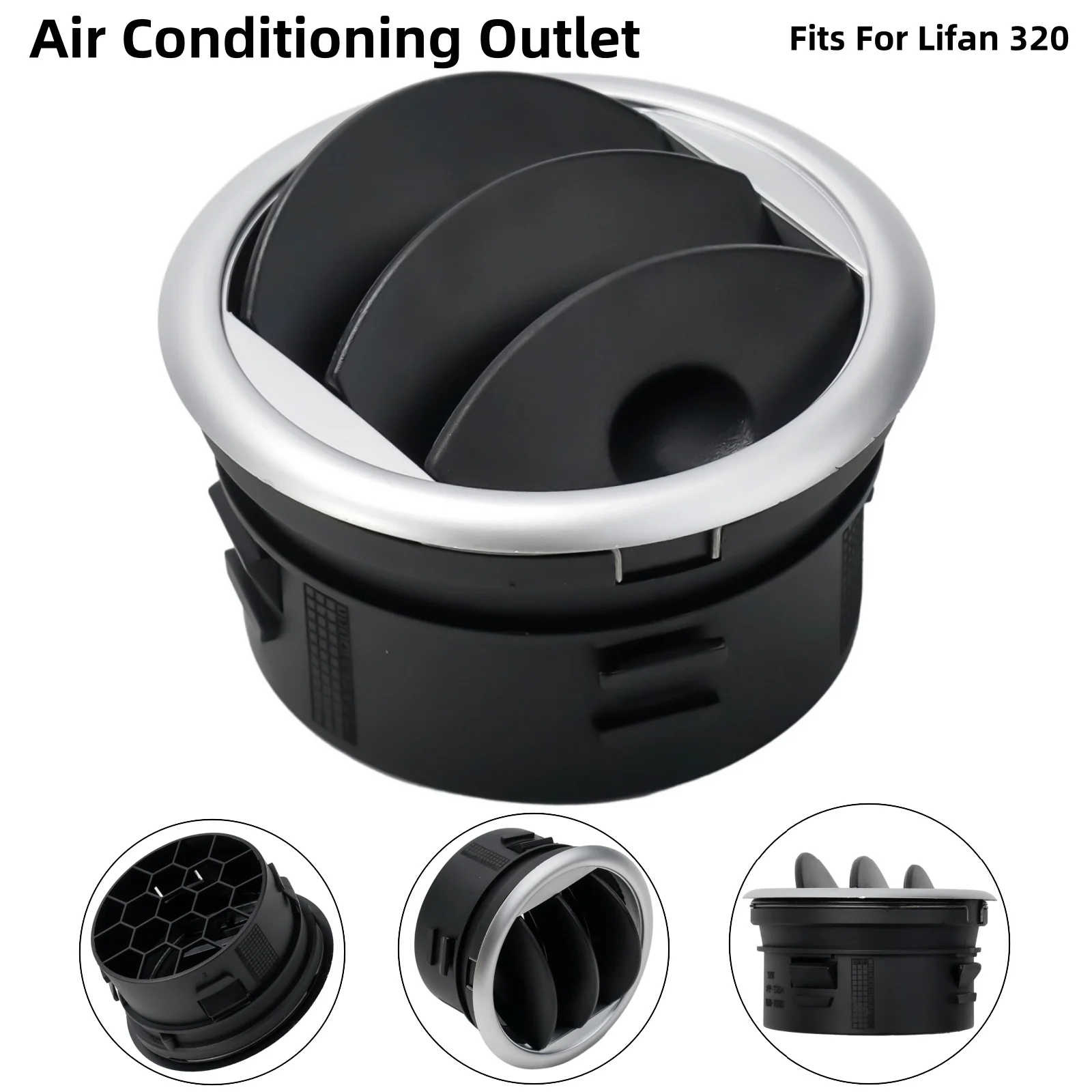 Car Air Conditioning Outlet Black For LIFAN 320 Car Instrument Panel Air Outlet Auto Plastic Electrical Equipment Accessories