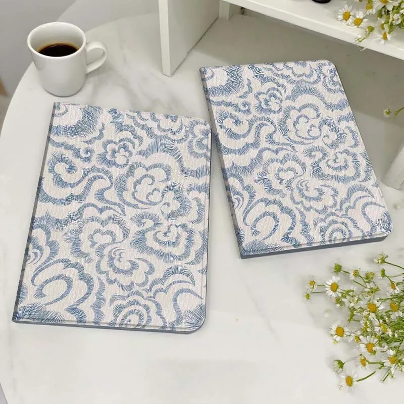 

Blue White Wave Pattern For Honor MediaPad MatePad 6 7 X8 M5 M6 V6 V7 T5 T10 T10s 10 11 SE C5e X8a Pro Lite Tablet Case